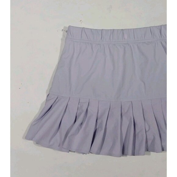 T By Talbots Performance Interlock Pleated Skort Skirt Size Large Purple UPF 50+ - Picture 8 of 10